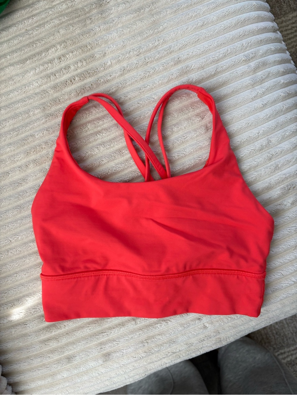 lululemon energy bra orange size 4